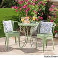 thumbnail image 3 of Christopher Knight Home 301053 Colmar Ensemble Bistro d'Extérieur en Fer, Ensemble de 3 Pcs, Vert Mat, 3 of 5