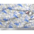 thumbnail image 2 of Soimoi Polyester Crepe Fabric Camouflage Texture & Flamingo Bird Printed Fabric 1 Yard 52 Inch Wide, 2 of 3