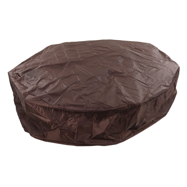 Housse Ronde pour Spa Extérieur, Housse de Baignoire Ronde pour Patio, Compacte et Pliable, Taffetas de Polyester 190 Argenté pour Spa