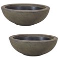 thumbnail image 1 of Sunnydaze Pot de Fleurs d'Extérieur Percival à Double Paroi en Polyrésine Résistant aux Intempéries - 20,75 Pouces - Sable - Lot de 2, 1 of 9