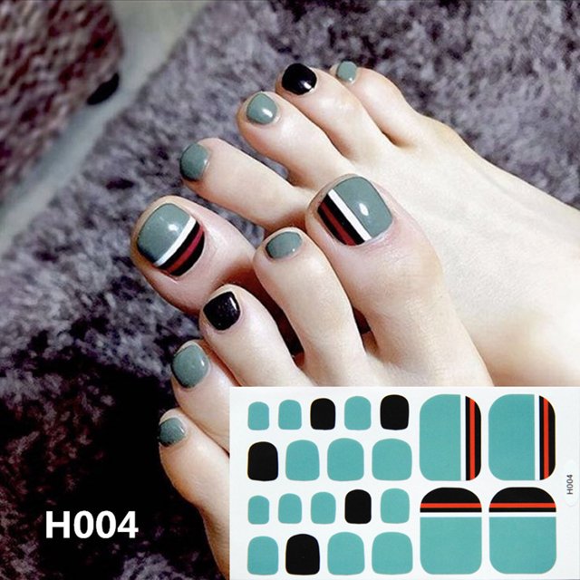 PVCS Foot Stickers Foot Nail Stickers Waterproof For Female DIY Nail Decoration Art