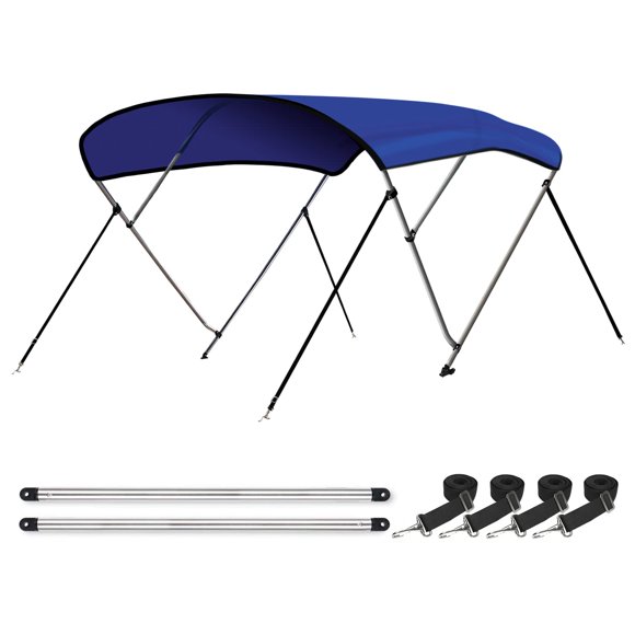 Leader Accessories 10 Colors 3 Bow 4 Bow Bimini Top Cover for Boat Includes 4 Straps 2 Rear Support Poles Mounting Hardwares