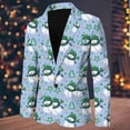 thumbnail image 2 of Men Christmas Snowflake Santa Tuxedo Buttons Printed Pocket Lapel Button Men Suits Slim Fit 3 Piece Suit Jacket Suit, 2 of 5