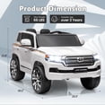 thumbnail image 3 of GloryStar 12V Licensed Toyota Land Cruiser Ride-On Car, Remote Control, 3 Speeds, Music, Horn & LED Lights, 3 of 8