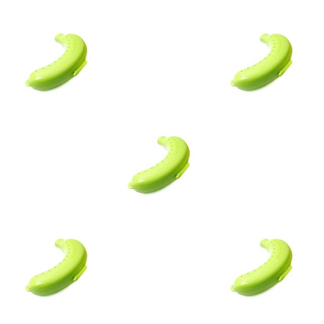 Shengyu Banana Storage Box Lovely Anti-extrusion Multifunctional Case Holder Takeaway Anti-squeezing Fresh-keeping Protector Green 5Set