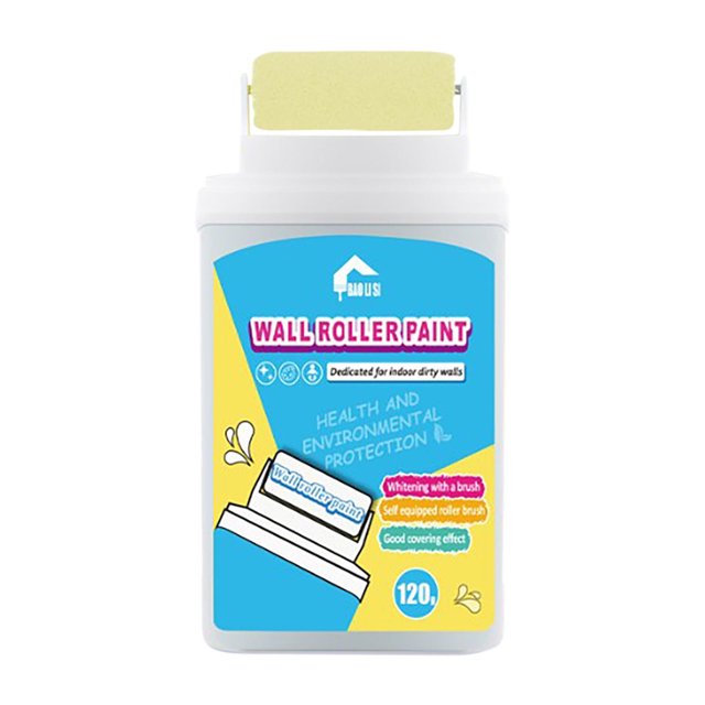 Brosse de Réparation Murale à Petit Rouleau 120ml - Outil de Réparation DIY pour Éraflures, Graffiti, Séchage Rapide