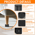 thumbnail image 2 of 8 Pcs Furniture Risers Heavy Duty Bed Chair Table Heightening Foot Pad Non-Slip Floor Furniture, 2 of 7