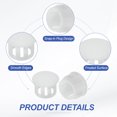 thumbnail image 3 of Uxcell 40Pcs Plastic Hole Plugs, Flush Type Round Plug Snap in Locking Covers White 12mm/1/2", 3 of 7