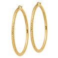 thumbnail image 2 of Boucles d'Oreilles Créoles Rondes 3mm en Or Jaune 14K, 2 of 3