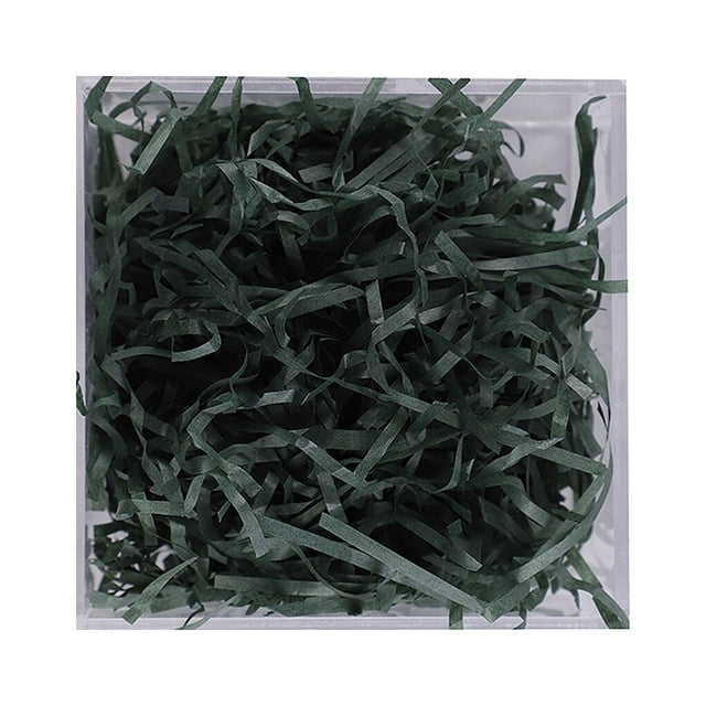 Relayinert 1 Pack Lafite Paper Raffia Filler Colorful Shredded Box Packaging Decoration Practical Wedding Party Easter New Year Army green