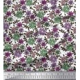 thumbnail image 1 of Soimoi Poly Georgette Fabric Leaves & Floral Block Fabric Prints by Yard 52 Inch Wide, 1 of 3