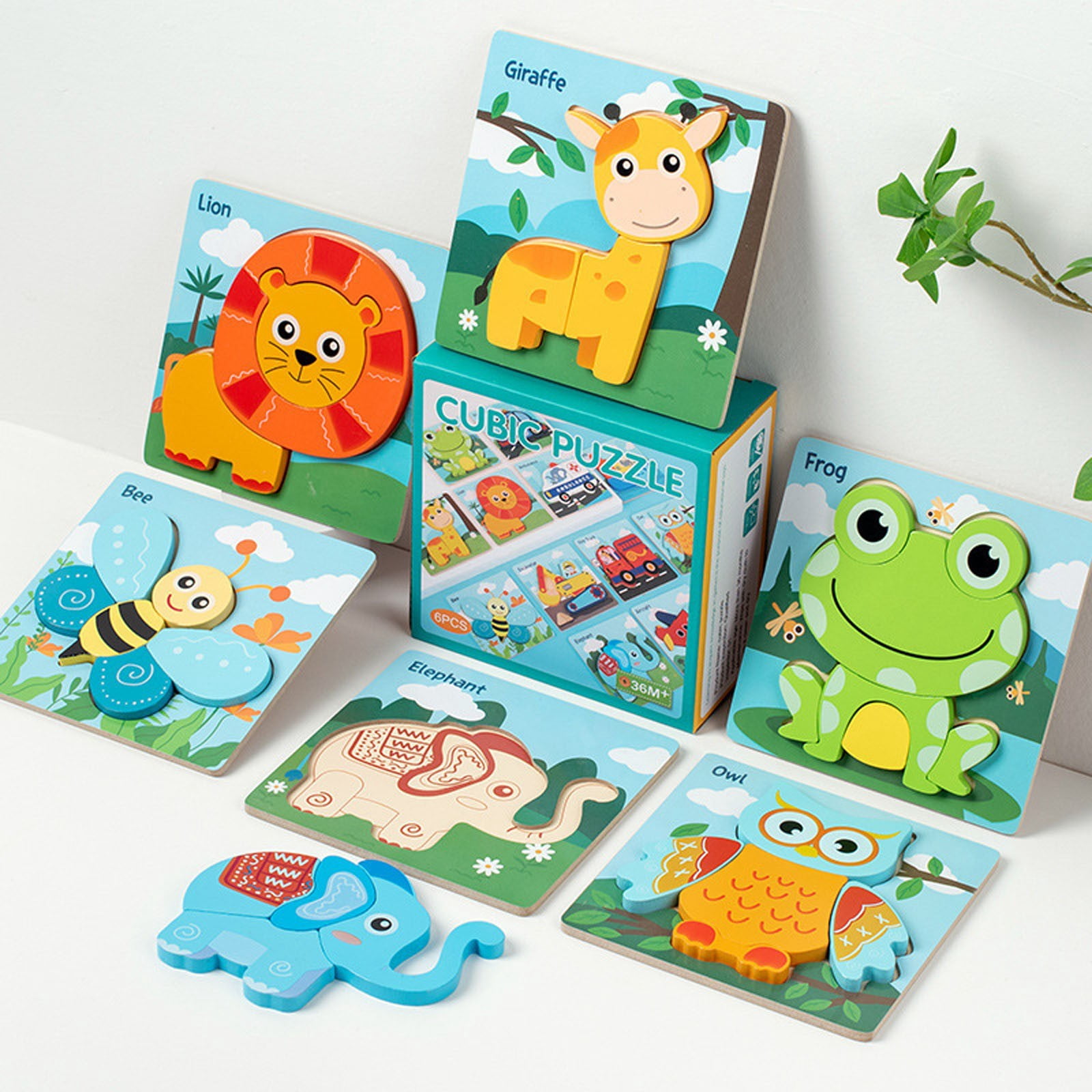 EGNMCR Early Education Puzzle Gift Box Puzzle Assembly Toys jigsaw puzzle