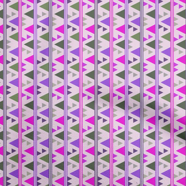 oneOone Cotton Flex Purple Fabric Geometric Craft Projects Decor Fabric Printed By The Yard 40 Inch Wide