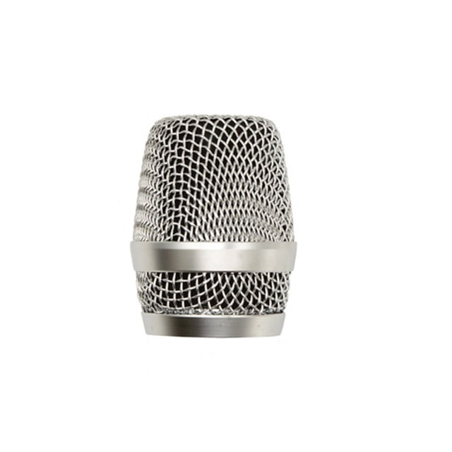 Youkk Replacement Microphone Grille Portable Professional Detachable Wired Wireless Build-in Sponge KTV Party Concert Mic Head Part Type 5 Silver