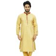 thumbnail image 1 of Atasi Kurta Pyjama en Dupion Beige Classique pour Homme Tenue de Fête Chemise de Designer-m, 1 of 7