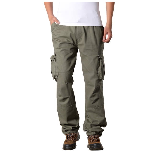 cllios Liquidation d'Entrepôt Pantalon Cargo pour Homme Coupe Décontractée Pantalon à Multiples Poches Pantalon de Travail Militaire Pantalon Classique de Randonnée Cargo
