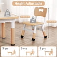 thumbnail image 1 of OUYAWEI Table and Chairs Set for Ages 2-10, Height Adjustable Desk with 4 Seats,Arts & Crafts Table,Graffiti Desktop, Non-Slip Legs, Max 300lbs, Children Multi-Activity Table for Classrooms,Daycares, 1 of 7