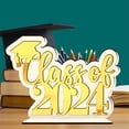 thumbnail image 1 of EGNMCR Room Decor, Home Decor 2024 Graduation Season Wooden Setup Holiday Home Decoration Wooden Sign Graduation Party Desktop Decoration Display items, 1 of 3