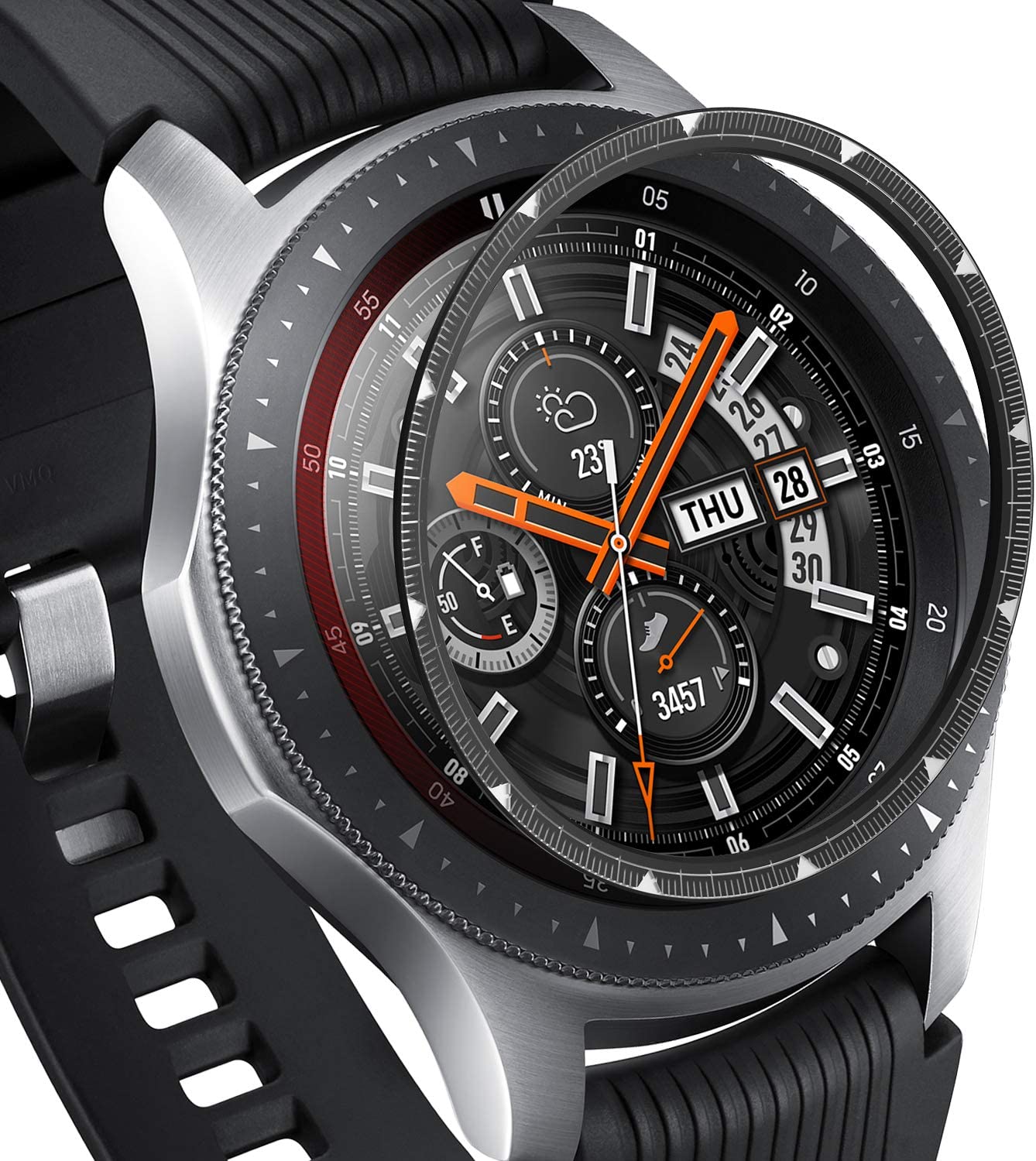 Ringke Inner Bezel Styling for Galaxy Watch 46mm, Galaxy Gear S3 Frontier & Classic Bezel Ring Adhesive Cover Anti