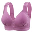 thumbnail image 1 of Timegard Front Closure Bras for Women Ruched Full Coverage Comfort No Underwire Bras Everyday Bralette, 1 of 2