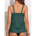 thumbnail image 5 of Charmo Side Drawstring Swim Tops for Womens Ribbed Tankini Tops Padded Bikini Tops(No Bottoms), 5 of 5