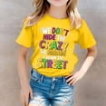 thumbnail image 2 of WEIYLL T-Shirts Graphiques pour Filles Imprimé Lettres Col Rond Manches Courtes Décontracté Enfant pour 6-7 Ans, 2 of 5