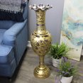 thumbnail image 1 of Natural Geo Vase Décoratif en Laiton 30" Jaune/or Floral, 1 of 6