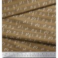 thumbnail image 2 of Soimoi Brown Rayon Fabric Notes Musical Instrument Fabric Prints By Yard 42 Inch Wide, 2 of 5