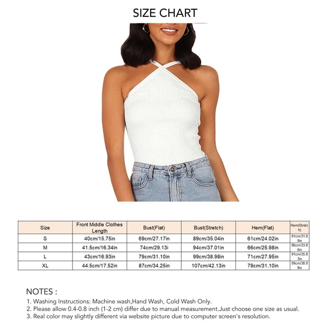 Haut à Col Licou pour Femmes, Haut Sans Manches à Col Licou pour Femmes Dos Nu Design Été à la Mode pour Bureau pour Quotidien pour Rendez-Vous Blanc P