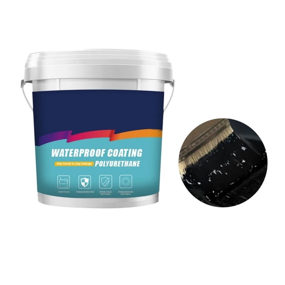 Polyurethane Waterproof Coating - 300ml Water-Based Leak Repair Sealant for Roofs, Walls, Concrete, Metal & Wood - DIY Crack & Hole Filler - Exterior Protection Against Rain & Moisture