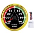 thumbnail image 2 of Marine Rudder Angle Indicator Gauge, Rudder Angle Gauge Red Backlight with Reverse Connection  for Vessel Yacht for Boat Black Dial Silver Cover,White Dial Silver Cover,Black Dial, 2 of 8