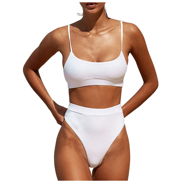 2025 Womens High Waisted Swimsuits Womens Swimsuits Plus Size Two Piece Bottom Padded Bathing Suits Mesh Swimsuit Top Bikini Sets Top Two Beach Rompers for Teen S Piece
