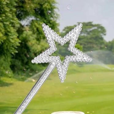 UsRHHA 13 Inches Glow Star Wand, Plastic Princess Wand for KidsAdults, Sparkling Fairy Party Accessory