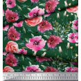 thumbnail image 2 of Soimoi Rayon Fabric Leaves & Rose Flower Print Fabric by Yard 42 Inch Wide, 2 of 3