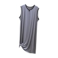 thumbnail image 1 of Birdeem Robes for Men Cotton Pajama Mens Loose V-Neck Solid Color Thin Home Pajama, 1 of 1