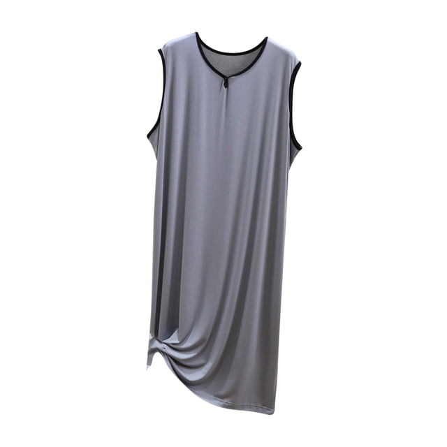 Birdeem Robes for Men Cotton Pajama Mens Loose V-Neck Solid Color Thin Home Pajama