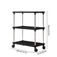 thumbnail image 3 of UsTZtai under $5 Storage Shelves with Wheels, Independent Pantry Shelving Unit for Kitchen Closet, Movable Floor Rack for Bathroom Garage, 3 of 6