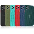 thumbnail image 2 of Heat Dissipation Phone Case, New Breathable Hollow Cellular Hole Heat Dissipation Case Full Back Camera Lens Protection Ultra Slim TPU Case Cover-Dark Green, 2 of 6