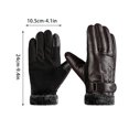 thumbnail image 4 of Kieccall Men's Split-Finger Winter Gloves - Thickened Windproof Warm Outdoor Riding Gloves for Cold Weather Sports, 4 of 8
