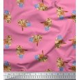 thumbnail image 1 of Soimoi Cotton Voile Fabric Wool & Cat Animal Printed Fabric 1 Yard 56 Inch Wide, 1 of 3