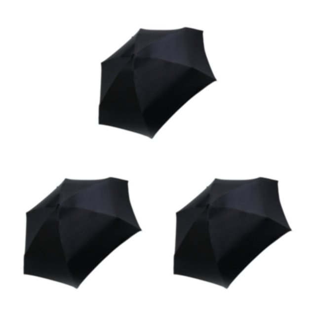 Decodeary Stay Dry In Style Rainproof Umbrellas With Breathable Fabric For Fashionable black 3Set