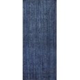 thumbnail image 2 of Aizza Trends 2.6x12 Ft Navy Blue Jute Area Rug, Boho Chic Natural Jute Area Rug - Hand-Braided, Rustic Farmhouse Decor for Living Room Carpet,, 2 of 3