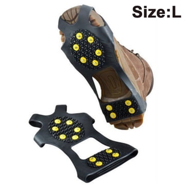 Ice Grippers Traction Cleats and Boots Rubber Snow Shoe Spikes Crampons