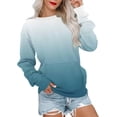 thumbnail image 1 of Meichang Sweat-Shirt pour Femmes Manches Longues Col Rond Ample Pull Mode Gris Léger Pull d'Automne avec Poche, 1 of 6