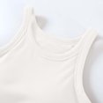 thumbnail image 4 of Timegard Tank Tops for Women Ribbed Summer Round Neck Sleeveless Comfy Cropped Camis Built in Bras, 4 of 6