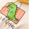 thumbnail image 1 of Mode Femmes Occasionnels Épissage Manches Longues Dinosaure Sweat-Shirt Tops, 1 of 8