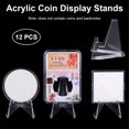 thumbnail image 3 of Coin Display Rack 12pcs Acrylic Coin Easel Stands Challenge Coin Display Holder 12pcs Card Racks For  Trading Cards Cds Medals original, 3 of 14