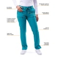 thumbnail image 4 of Adar Uniforms Women's Scrub Set - Enhanced V-Neck Top/Multi Pocket Pants, 4 of 7