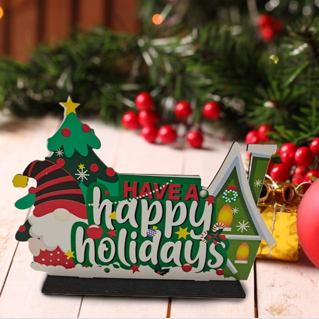 Christmas Door Hanger Wide Application Convenient Exquisite Wall Plaque with Lanyard for Home