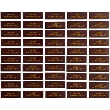 Chocolatree Happy Anniversary Chocolate Decoration - 300/Case - Celebrate with Delicious Chocolate Art